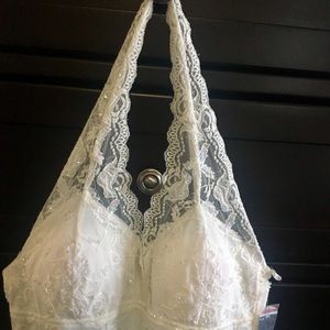 White lace halter dress size 7/8